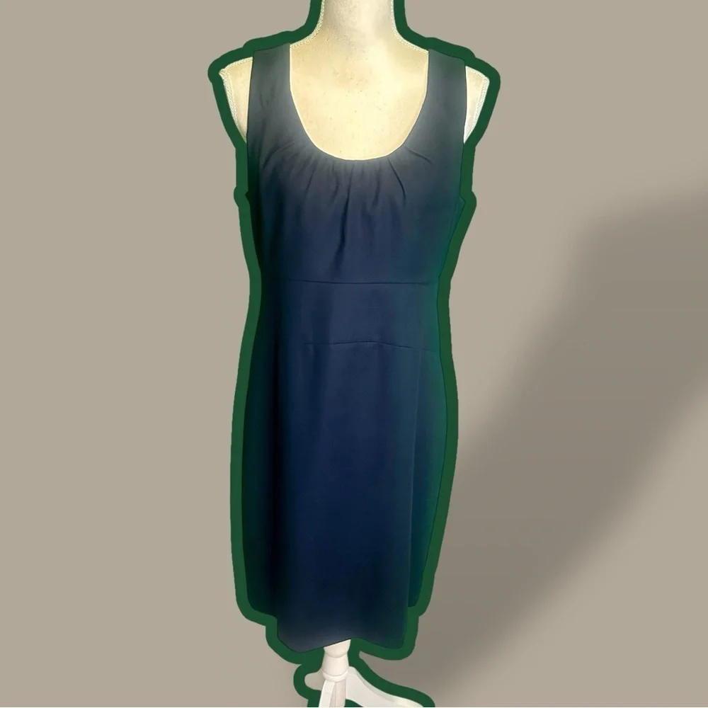 J. Crew Navy Blue ‘Allura’ Sleeveless Shift Dress in Superfine Cotton Size 8